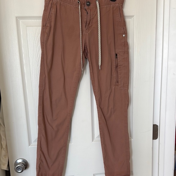 Vuori Pants - Vuori Light Pink Cargo Pants with Drawstring Waist